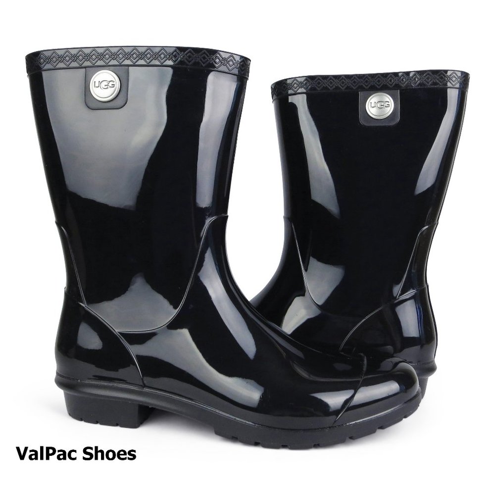 UGG Sienna Black Rain Boots w/ Fur Insole *NEW NO BOX*